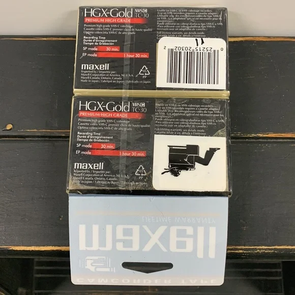 Maxell VHS-C TC-30 HGX-Gold Camcorder Videocassette Premium High Grade Analog VX - Picture 2 of 5